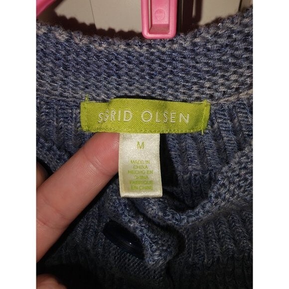 SIGRID OLSEN SWEATER MEDIUM WOMEN BLUE - Picture 2 of 3